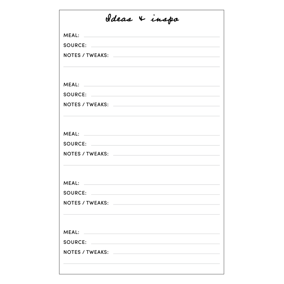 The Meals Insert